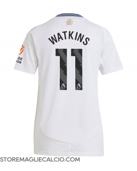 Aston Villa Ollie Watkins #11 Maglia Gara Trasferta Repliche 2024-25 Donna Maniche Corte Aston Villa Ollie Watkins #11 Maglia Gara Trasferta Repliche 2024-25 Donna Maniche Corte